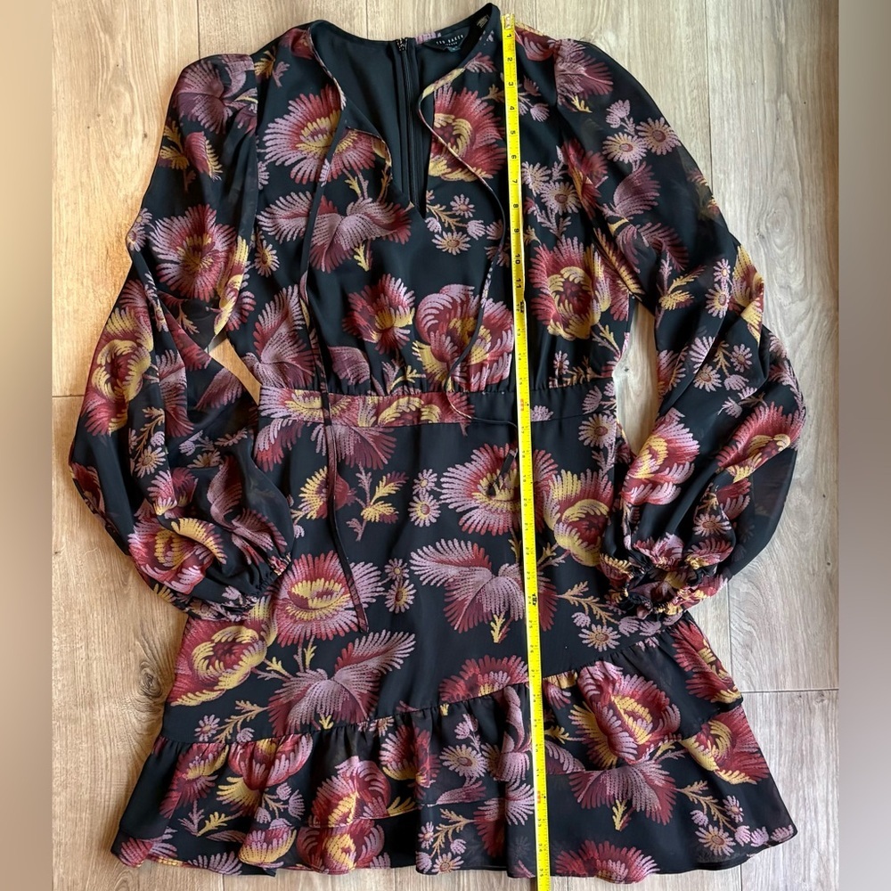 Ted Baker London Piara Ruffle Asymmetric Minidress - Picture 11 of 11